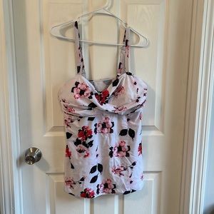 Floral tankini swim top